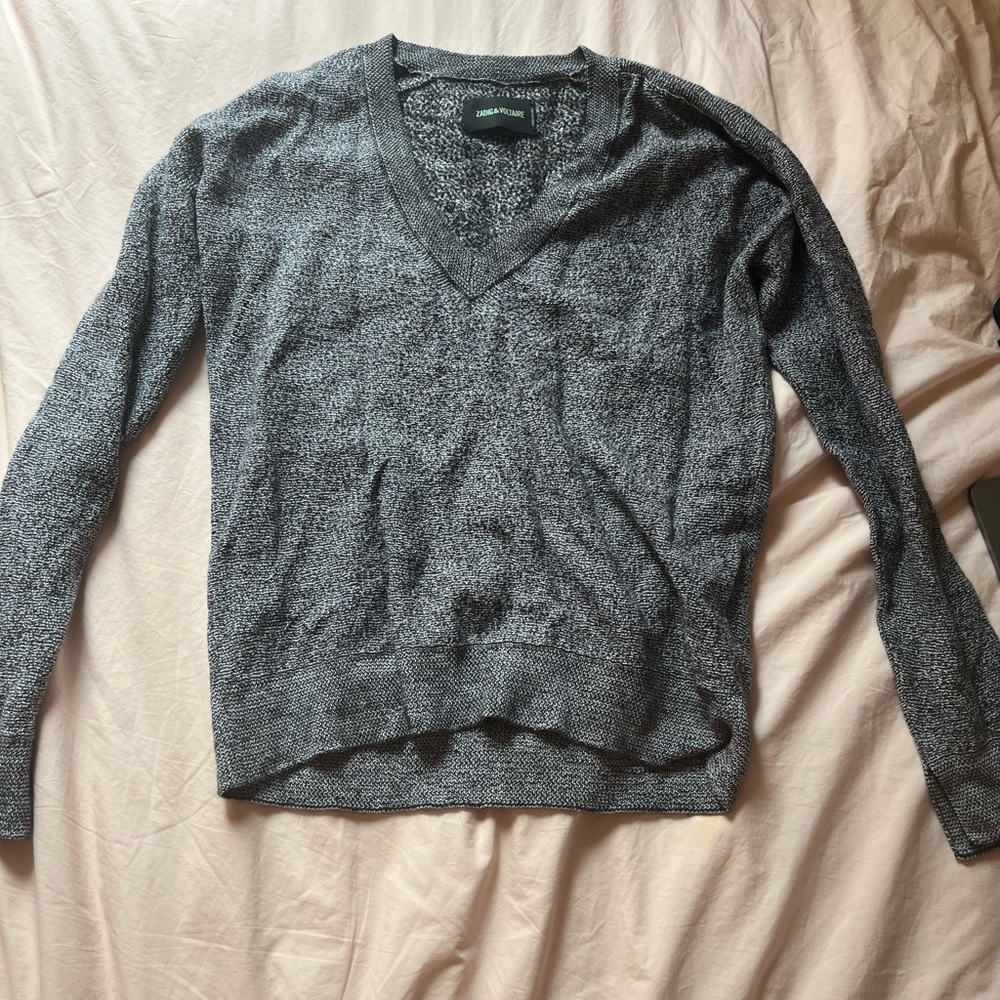 ZADIG & VOLTAIRE grey alpaca sweater